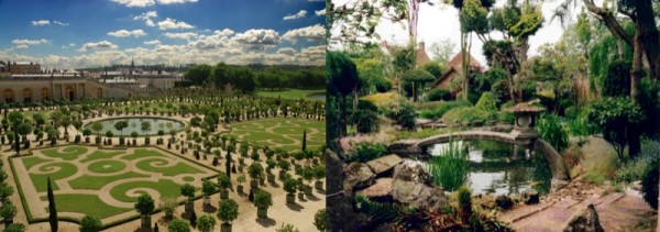 French vs. Japanese gardens